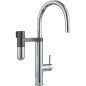 Plautuvės maišytuvas Franke su filtru, Vital J-Spout Chromas/Gunmetal filtruotam ir karštam/šaltam vandeniui Plautuvės maišytuvas Franke su filtru, Vital J-Spout Chromas/Gunmetal filtruotam ir karštam/šaltam vandeniui