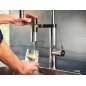 Plautuvės maišytuvas Franke su filtru, Vital J-Spout Chromas/Gunmetal filtruotam ir karštam/šaltam vandeniui Plautuvės maišytuvas Franke su filtru, Vital J-Spout Chromas/Gunmetal filtruotam ir karštam/šaltam vandeniui
