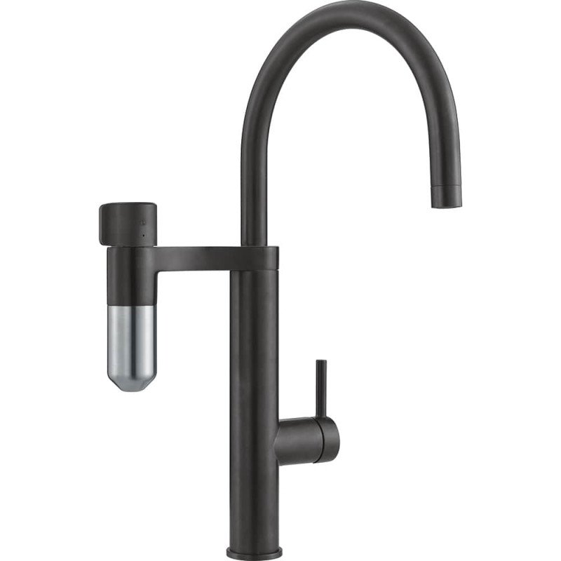 Plautuvės maišytuvas Franke su filtru, Vital J-Spout industrinė juoda/nerūdijantis plienas filtruotam ir karštam/šaltam vandeniu Plautuvės maišytuvas Franke su filtru, Vital J-Spout industrinė juoda/nerūdijantis plienas filtruotam ir karštam/šaltam vandeniu