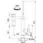 Plautuvės maišytuvas Franke su filtru, Vital J-Spout industrinė juoda/nerūdijantis plienas filtruotam ir karštam/šaltam vandeniu Plautuvės maišytuvas Franke su filtru, Vital J-Spout industrinė juoda/nerūdijantis plienas filtruotam ir karštam/šaltam vandeniu