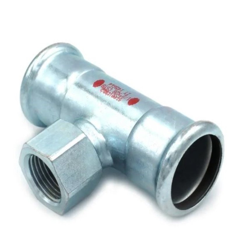 Presuojamas cinkuoto plieno trišakis vidiniu sriegiu RM Steelpress, 1/2"x42
