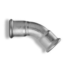 Presuojama nerūdijančio plieno alkūnė RM inoxPRES, vidus/vidus, Ø76.1, 45° 1