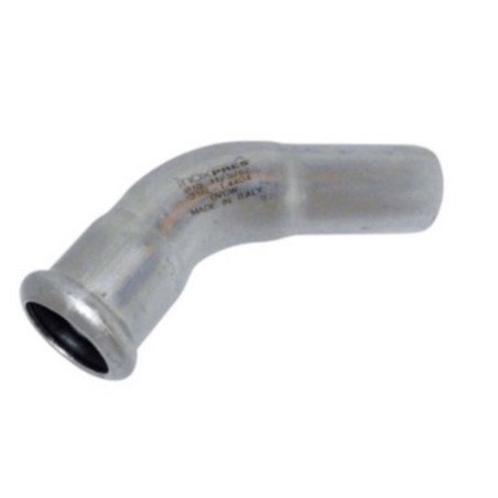 Presuojama nerūdijančio plieno alkūnė RM inoxPRES, vidus/išorė, Ø54, 45° 1