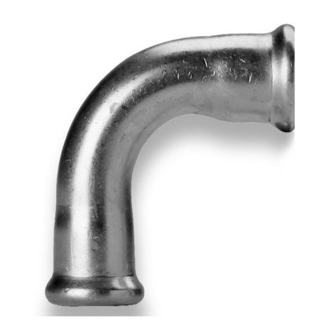 Presuojama nerūdijančio plieno alkūnė RM inoxPRES, vidus/vidus, Ø108, 90° 1