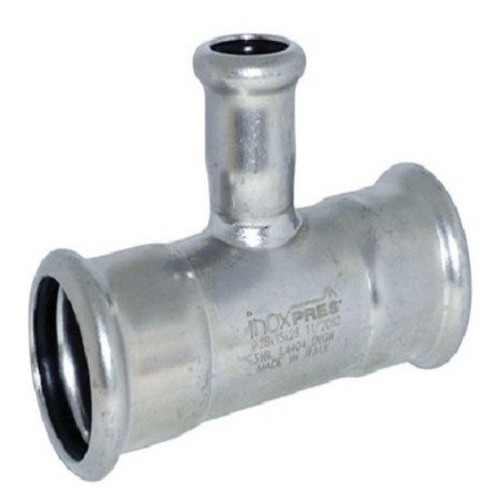 Presuojamas nerūdijančio plieno pereinamas trišakis RM inoxPRES, 76,1x42x76,1 1