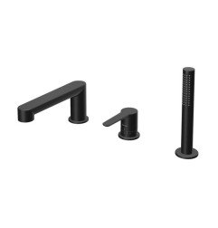 Įmontuojamas trijų dalių vonios krašto maišytuvas Ravak Puri, PU 026.20 juodas