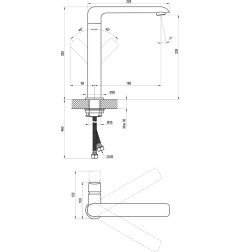 Plautuvės maišytuvas Ravak Flat, FL 016.20 juoda 4