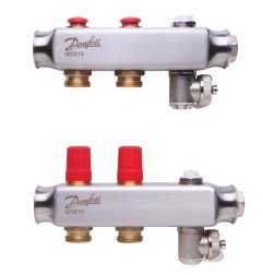 Reguliuojamas grindinio šildymo kolektorius Danfoss, be srauto matuoklių, SSM 2 žiedų 1