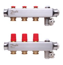 Reguliuojamas grindinio šildymo kolektorius Danfoss, be srauto matuoklių, SSM 3 žiedų 1