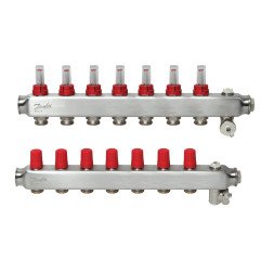 Reguliuojamas grindinio šildymo kolektorius Danfoss, su srauto matuokliais, SSM-F 7 žiedų 1