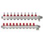 Reguliuojamas grindinio šildymo kolektorius Danfoss, su srauto matuokliais, SSM-F 10 žiedų Reguliuojamas grindinio šildymo kolektorius Danfoss, su srauto matuokliais, SSM-F 10 žiedų