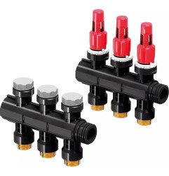 Šildymo sistemos kolektorius Uponor Vario Plus, su debitomačiais, 3 kontūrų 1