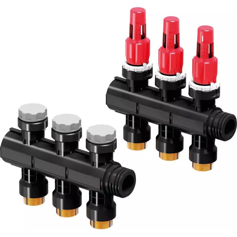 Šildymo sistemos kolektorius Uponor Vario Plus, su debitomačiais, 3 kontūrų