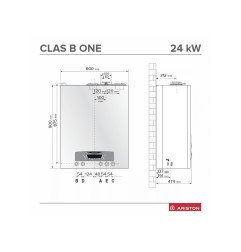 Dujinis kondensacinis katilas Ariston Clas B One Wi-Fi, 24 su integruotomis 2x20l talpomis 5