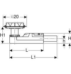 Dušo trapas Geberit, Cleanline SH30 4