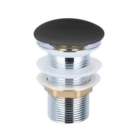 Praustuvo sifono vožtuvas SAT, juodas matinis, praustuvams be persipylimo 1