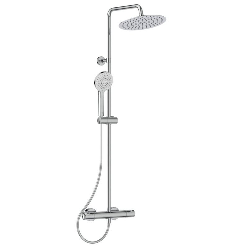 Stacionari dušo sistema Ideal Standard Ceratherm T50, su Ø250 galva ir rankiniu dušu, chrom Stacionari dušo sistema Ideal Standard Ceratherm T50, su Ø250 galva ir rankiniu dušu, chrom