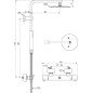 Stacionari dušo sistema Ideal Standard Ceratherm T125, su Ø300 galva ir Stick rankiniu dušu, chrom Stacionari dušo sistema Ideal Standard Ceratherm T125, su Ø300 galva ir Stick rankiniu dušu, chrom