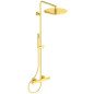 Stacionari dušo sistema Ideal Standard Ceratherm T125, su Ø300 galva ir Stick rankiniu dušu, Brushed Gold Stacionari dušo sistema Ideal Standard Ceratherm T125, su Ø300 galva ir Stick rankiniu dušu, Brushed Gold