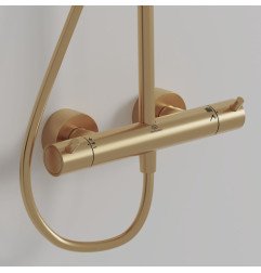 Stacionari dušo sistema Ideal Standard Ceratherm T125, su Ø300 galva ir Stick rankiniu dušu, Brushed Gold 3