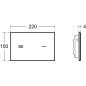 WC klavišas Ideal Standard ProSys, Elektroninis, Altes, juodas stiklas
