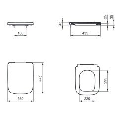 Dangtis WC Ideal Standard i.life A, Soft Close, lengvai nuimamas 6