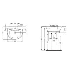 Praustuvas Ideal Standard Skanitet, 60 cm