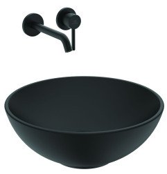 Pastatomas praustuvas Ideal Standard Strada O, Ø41 cm apvalus, Silk Blak matinė juoda