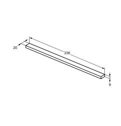 Rankena Ideal Standard i.life S, 336 mm, blizgus aliuminis 3
