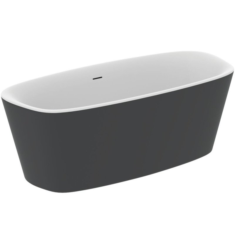 Akrilo vonia Ideal Standard Dea, 170x75, laisvai pastatoma, balta matinė/juoda matinė Akrilo vonia Ideal Standard Dea, 170x75, laisvai pastatoma, balta matinė/juoda matinė