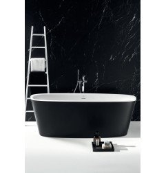 Akrilo vonia Ideal Standard Dea, 170x75, laisvai pastatoma, balta matinė/juoda matinė 3