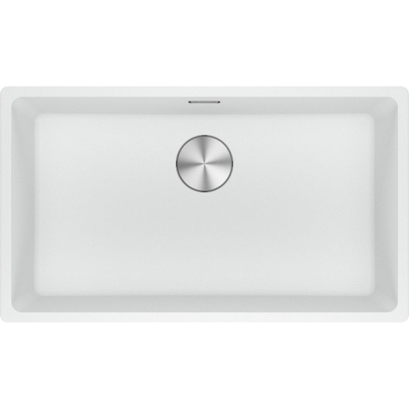 Po stalviršiu montuojama granitinė plautuvė Franke Maris, MRG 110-72, Glacier, rankinis ventilis