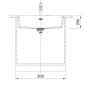 Po stalviršiu montuojama granitinė plautuvė Franke Maris, MRG 110-72, Steingrau, rankinis ventilis
