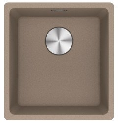 Po stalviršiu montuojama granitinė plautuvė Franke Maris, MRG 110-37, Cashmere, rankinis ventilis 1