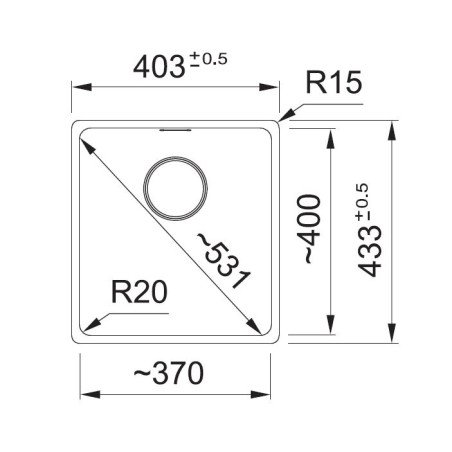 Po stalviršiu montuojama granitinė plautuvė Franke Maris, MRG 110-37, Cashmere, rankinis ventilis