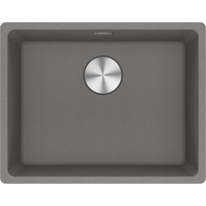 Po stalviršiu montuojama granitinė plautuvė Franke Maris, MRG 110-52, Steingrau, rankinis ventilis