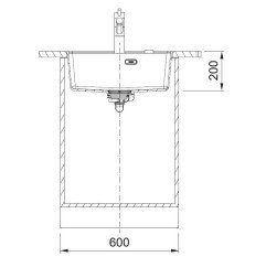 Lygiai su stalviršiumi montuojama granitinė plautuvė Franke Maris, MRG 210-52 A, Glacier, ekscentrinis ventilis 4