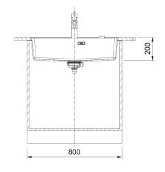 Lygiai su stalviršiumi montuojama granitinė plautuvė Franke Maris, MRG 210-72 A, Glacier, ekscentrinis ventilis 4
