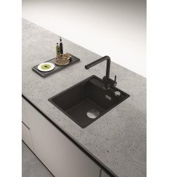 Lygiai su stalviršiumi montuojama granitinė plautuvė Franke Maris, MRG 210-37 A, Glacier, rankinis ventilis