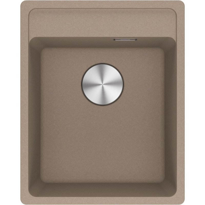 Lygiai su stalviršiumi montuojama granitinė plautuvė Franke Maris, MRG 210-37 A, Cashmere, rankinis ventilis