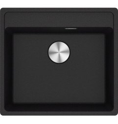 Lygiai su stalviršiumi montuojama granitinė plautuvė Franke Maris, MRG 210-52 A, Onyx, rankinis ventilis 1