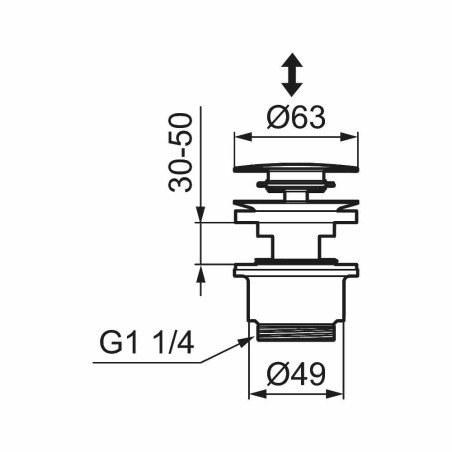 Praustuvo sifono vožtuvas Mora, chromuotas, praustuvams su persipylimu
