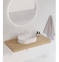 Keraminis pastatomas praustuvas Ravak Ceramic, Slim O 55 cm Shelf 5