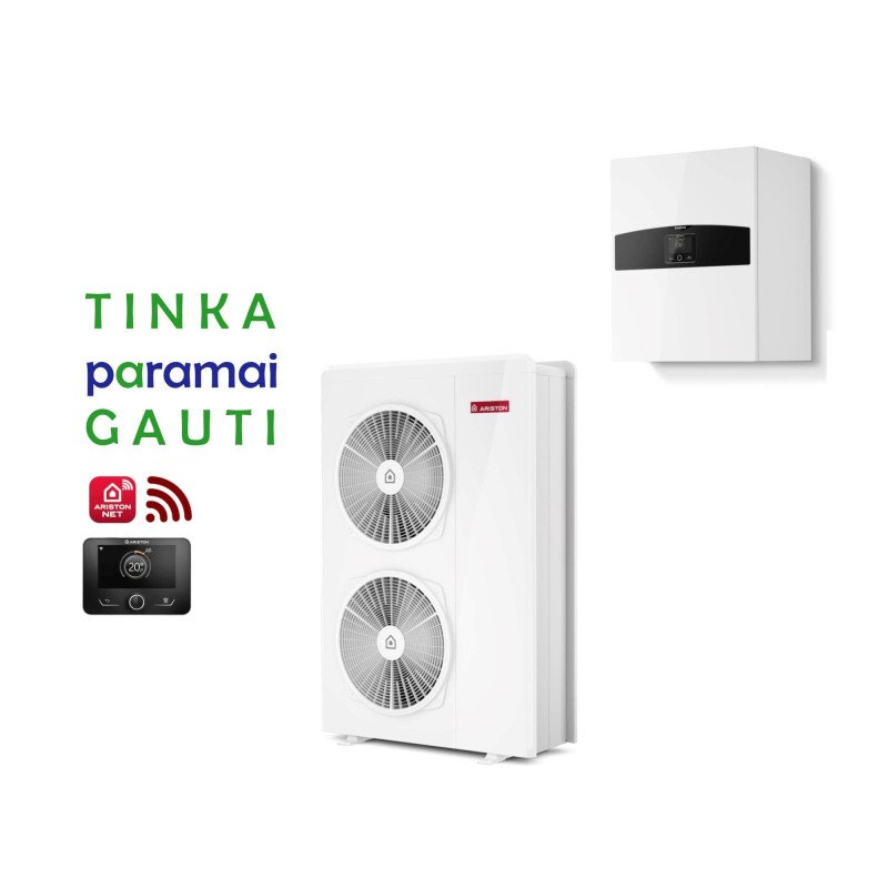 Šilumos siurblys Oras-Vanduo Ariston Nimbus R32, Plus, 120 S T Net 13.87 kW Φ3, su Wi-Fi