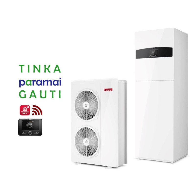 Šilumos siurblys Oras-Vanduo Ariston Nimbus R32, Compact, 120 S T Net 13.87 kW Φ3, su integruotu 177l vandens šildytuvu ir Wi-Fi Šilumos siurblys Oras-Vanduo Ariston Nimbus R32, Compact, 120 S T Net 13.87 kW Φ3, su integruotu 177l vandens šildytuvu ir Wi-Fi