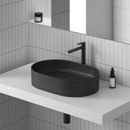 Keraminis pastatomas praustuvas Ravak Ceramic, Slim O 55 cm juodas 1