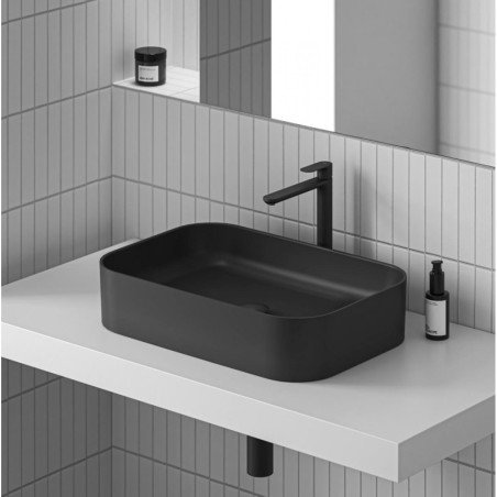 Keraminis pastatomas praustuvas Ravak Ceramic, Slim R 55 cm juodas 1