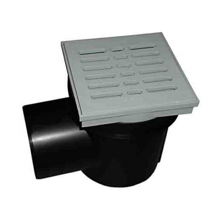 Horizontalus trapas su plastmasinėmis grotelėmis VIEGA, d 100 1