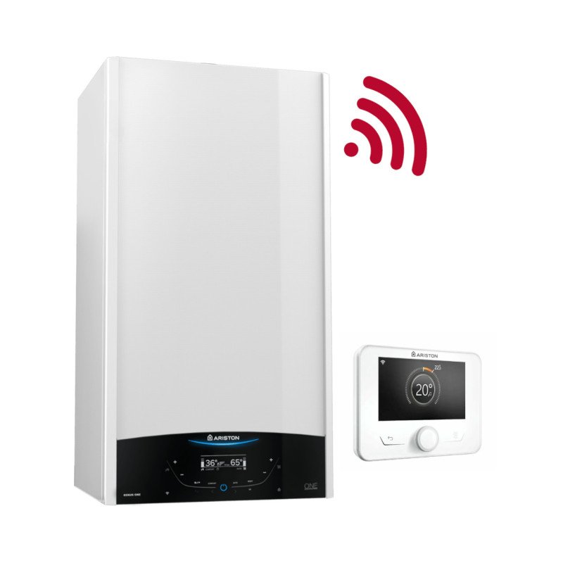 Dujinis kondensacinis katilas Ariston Genus One+ NET, 24 Wi-Fi, su momentiniu karšto vandens paruošimu Dujinis kondensacinis katilas Ariston Genus One+ NET, 24 Wi-Fi, su momentiniu karšto vandens paruošimu