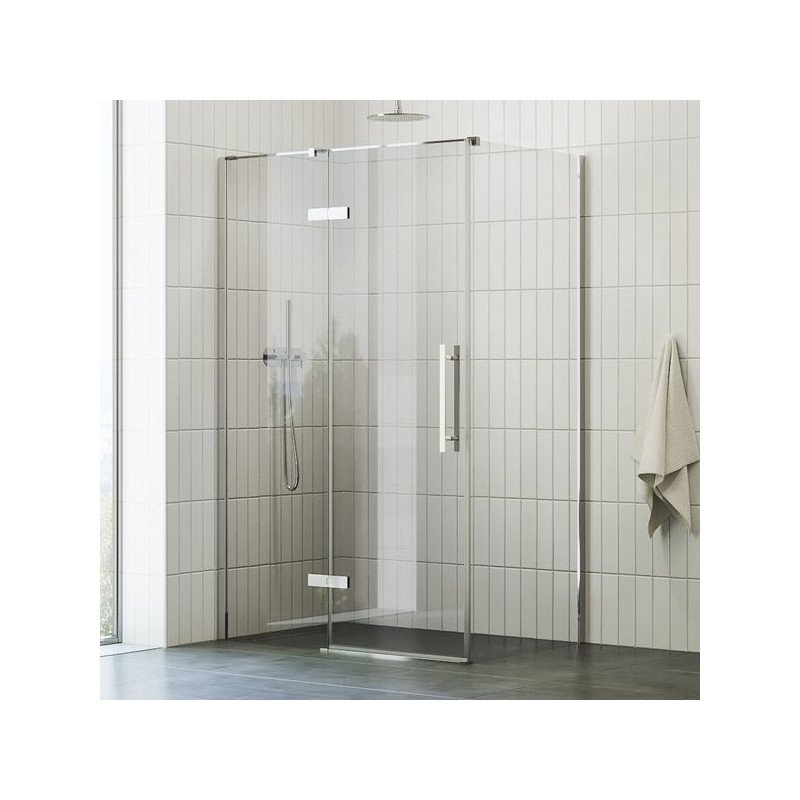 Stacionari sienelė Ravak Cool!, COPS-90 chromas+stiklas Transparent